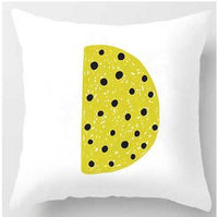 HKM-131091 Cute Alphabet L Short Plush Cushion Cover, 45x45cm Pillowcase
