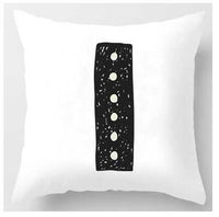 HKM-131091 Cute Alphabet L Short Plush Cushion Cover, 45x45cm Pillowcase