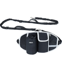 HKM-131219 Hands-Free Dog Training Leash Waist Bag with Storage for Food, Water, and Accessories