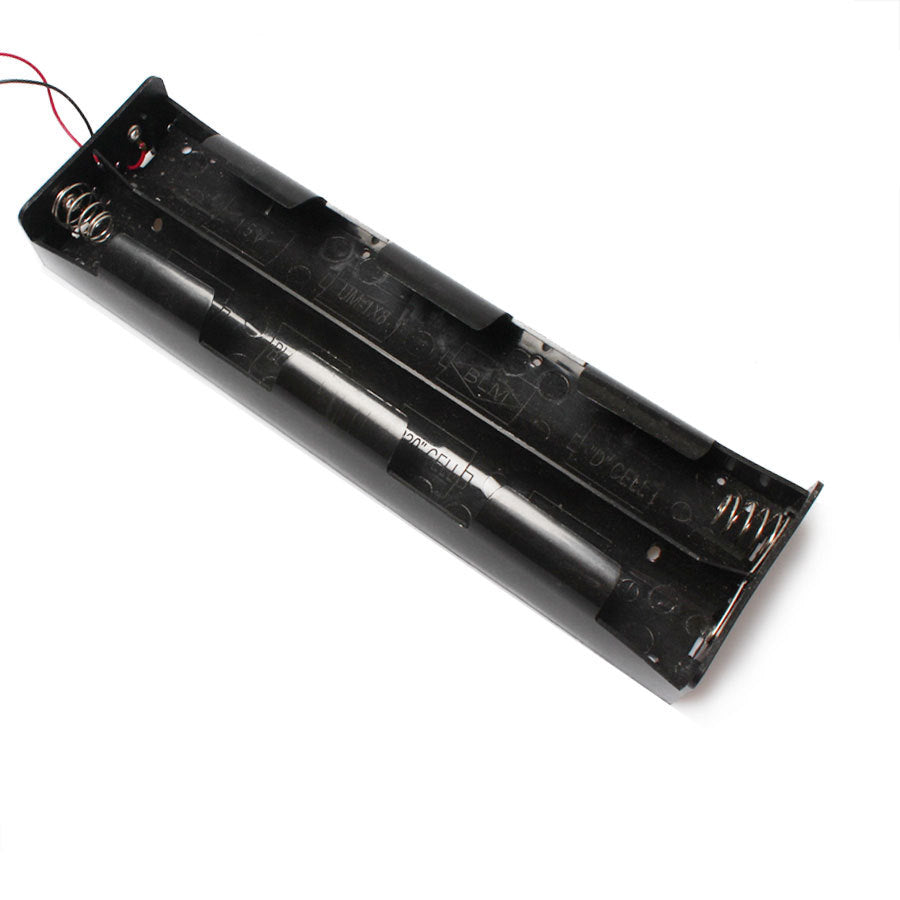 HKM-131219 Long Plastic Battery Box for 8-Cell No. 1 Batteries - Dimensions 255*74*32MM, Rated Voltage 12V