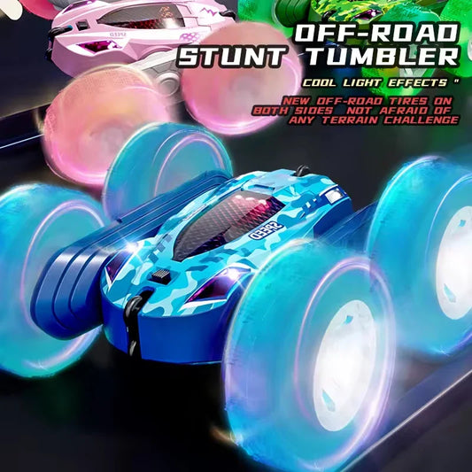 HKM-131283 Double Sided Remote Control Stunt Car with 360 Degree Rotation and LED Lights