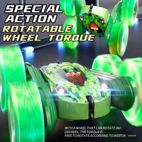 HKM-131283 Double Sided Remote Control Stunt Car with 360 Degree Rotation and LED Lights
