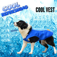 HKM-131475 Cooling Sun Protection Vest for Dogs - Lightweight Polyester, Blue and Yellow, Multiple Sizes Available