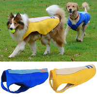 HKM-131475 Cooling Sun Protection Vest for Dogs - Lightweight Polyester, Blue and Yellow, Multiple Sizes Available