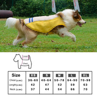 HKM-131475 Cooling Sun Protection Vest for Dogs - Lightweight Polyester, Blue and Yellow, Multiple Sizes Available