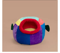 HKM-131667 Cozy Puffer Fish Pet Bed for Cats and Small Dogs, Soft Polyester, Winter Warmth