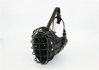 HKM-131667 Medium to Large Tactical Muzzle for Dogs - Adjustable Training Mouth Cage in Black