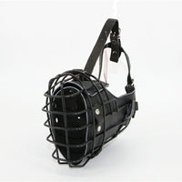 HKM-131667 Medium to Large Tactical Muzzle for Dogs - Adjustable Training Mouth Cage in Black