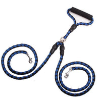 HKM-131731 Durable Double-Ended Dog Leash with Padded Handles and Reflective Safety Threads