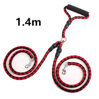 HKM-131731 Durable Double-Ended Dog Leash with Padded Handles and Reflective Safety Threads