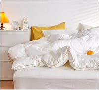 HKM-131859 Universal Antibacterial Soybean Fiber Quilt for All Seasons - Natural White, Multiple Sizes