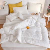 HKM-131859 Universal Antibacterial Soybean Fiber Quilt for All Seasons - Natural White, Multiple Sizes