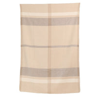 HKM-131859 Wool Jacquard Twill Camping Rug - Striped Blanket in Green, Purple, and Carbon Black