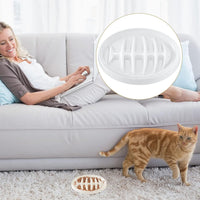HKM-132051 Fishbone Slow Feeder Bowl for Cats and Small Dogs - Anti-Gulping Melamine Pet Dish