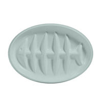 HKM-132051 Fishbone Slow Feeder Bowl for Cats and Small Dogs - Anti-Gulping Melamine Pet Dish