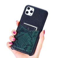 HKM-132115 Snake Pattern Shockproof Mobile Phone Case with Card Pocket - Eco-Friendly PU Material