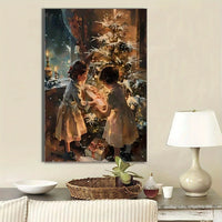 HKM-132115 Wrapped Canvas Wall Art in Pine Frame for Seasonal Home Decor