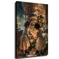 HKM-132115 Wrapped Canvas Wall Art in Pine Frame for Seasonal Home Decor