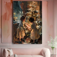 HKM-132115 Wrapped Canvas Wall Art in Pine Frame for Seasonal Home Decor