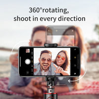 HKM-132243 Bluetooth Remote Control Selfie Stick with Tripod, Compatible with iPhone Models, Aluminum Alloy Material