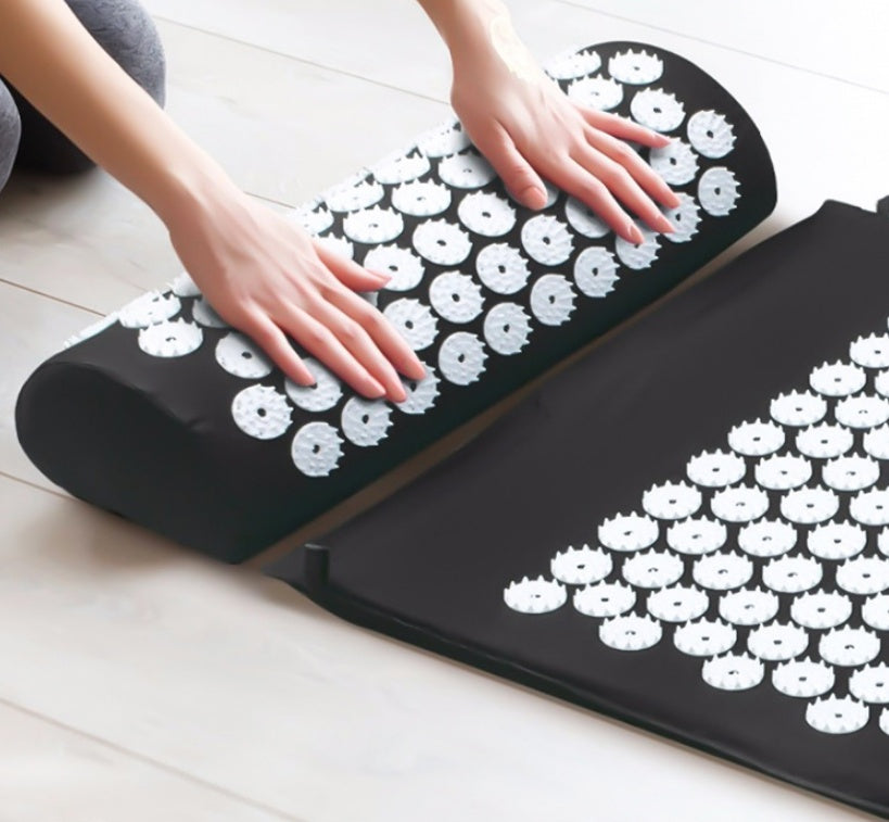 HKM-132307 Acupuncture Massage Yoga Mat with Pillow for Stress Relief and Muscle Tension Alleviation