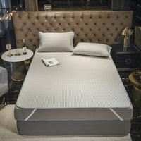 HKM-132499 Cooling Ice Silk Latex Mattress and Pillowcase Set, Non-Slip, Multi-Size Options