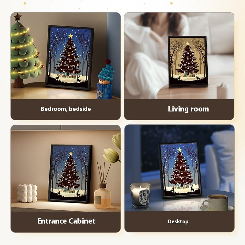 HKM-132627 Luminous Christmas Tree Bluetooth Speaker Night Light - Decorative USB Ornament