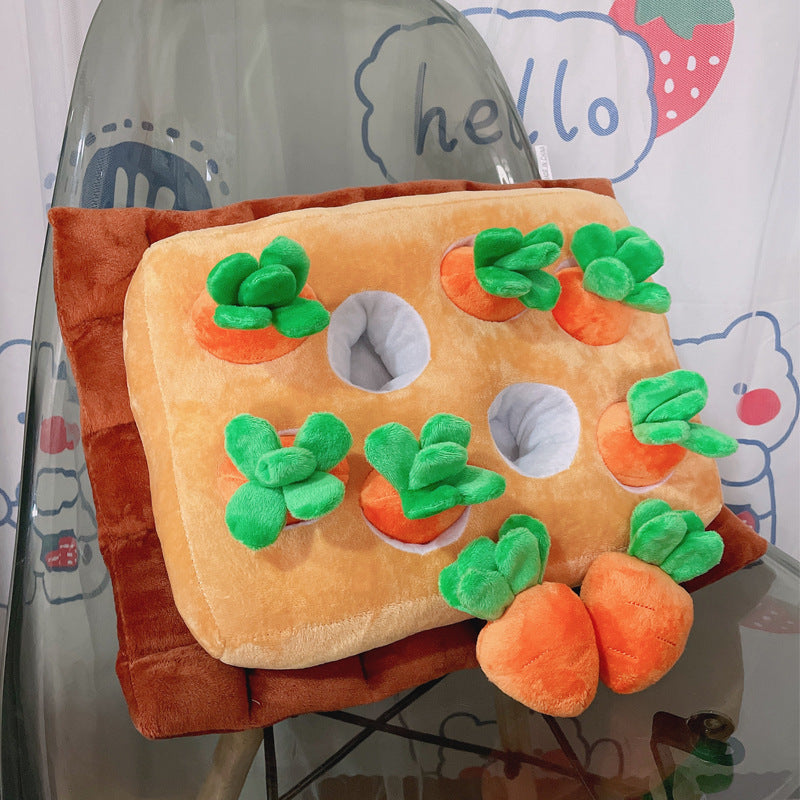 HKM-132627 Parent-child Puzzle Pet Bites Plush Doll Radish Doll