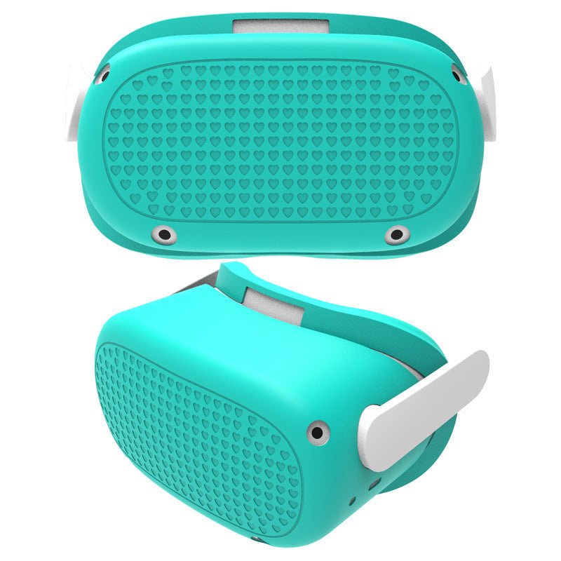 HKM-132691 Oculus Quest 2 Silicone Protective Cover with Heart Patterns - Shock Absorbing, Scratch Resistant, Anti-Slip