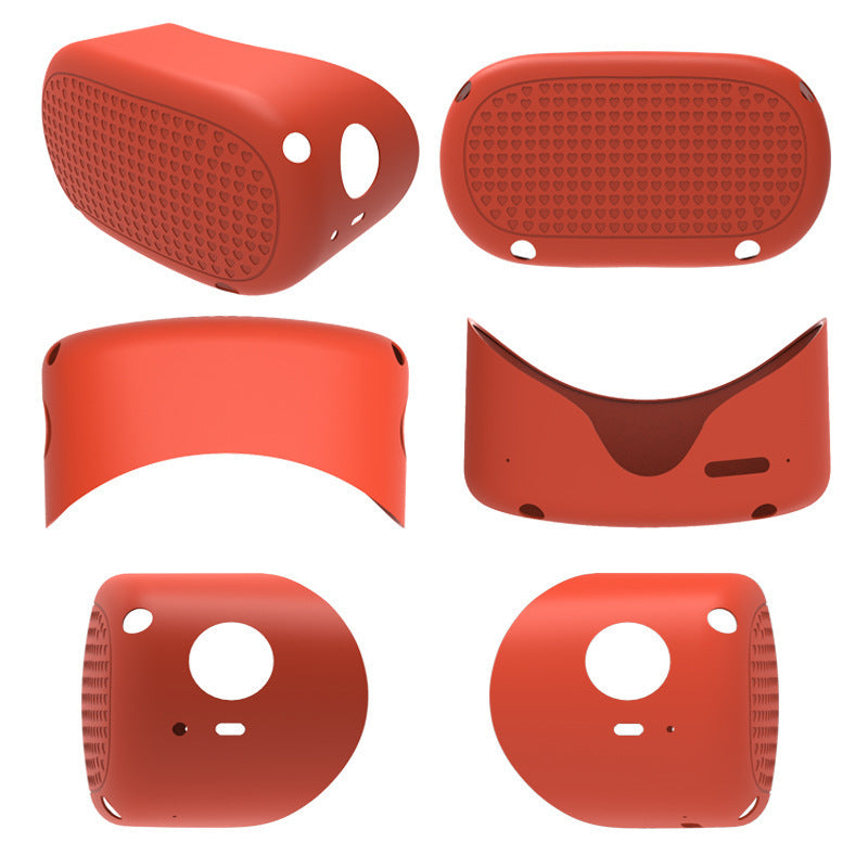 HKM-132691 Oculus Quest 2 Silicone Protective Cover with Heart Patterns - Shock Absorbing, Scratch Resistant, Anti-Slip