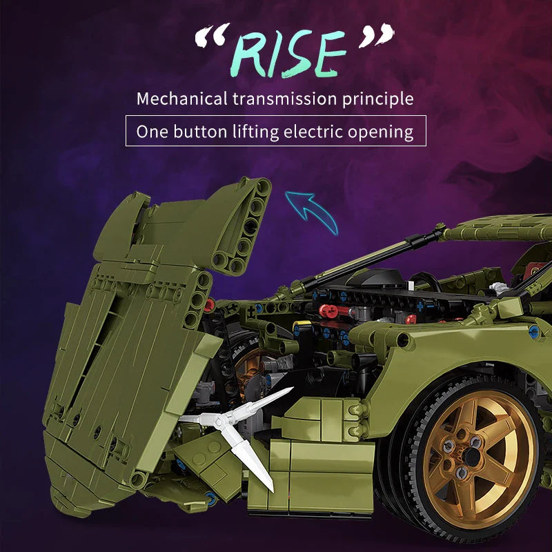 KTX-132755 Remote Control Sports Car Model Building Blocks - 2375pcs Assembly Toy for Ages 8+