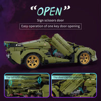 HKM-132755 Remote Control Sports Car Model Building Blocks - 2375pcs Assembly Toy for Ages 8+