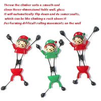 HKM-132819 Bendable Sticky Climbing Toy for Kids - Stretchy Christmas Figure - 9cm Plastic Fidget Toy