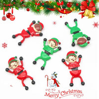 HKM-132819 Bendable Sticky Climbing Toy for Kids - Stretchy Christmas Figure - 9cm Plastic Fidget Toy