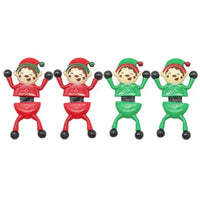 HKM-132819 Bendable Sticky Climbing Toy for Kids - Stretchy Christmas Figure - 9cm Plastic Fidget Toy