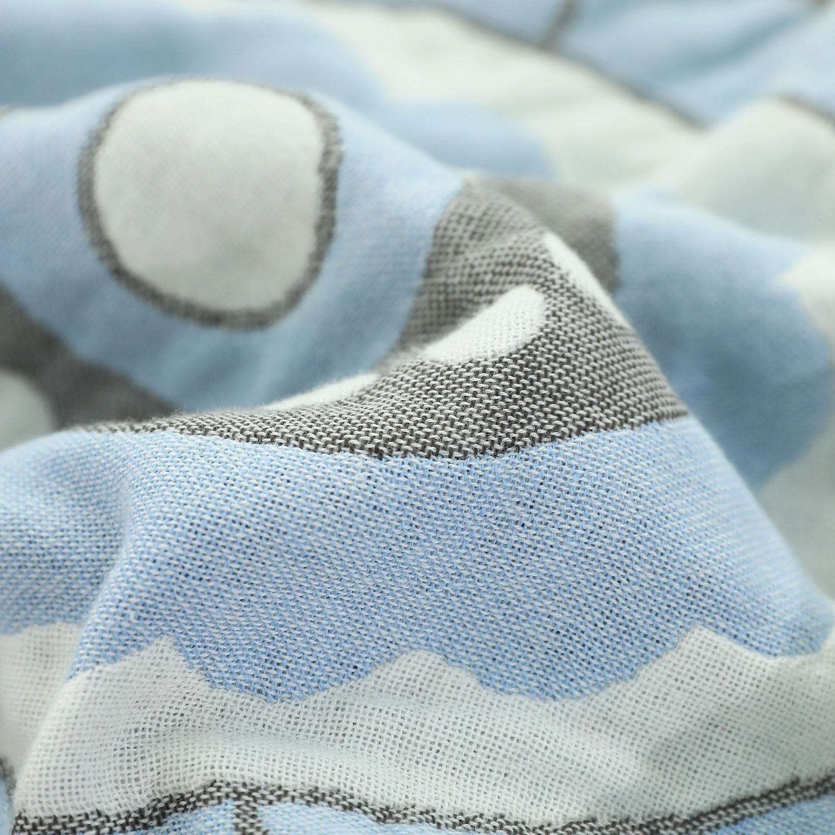 HKM-133011 Bohemian Floral Pure Cotton Washed Five-Layer Towel Blanket for Spring and Autumn