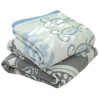 HKM-133011 Bohemian Floral Pure Cotton Washed Five-Layer Towel Blanket for Spring and Autumn