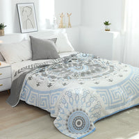 HKM-133011 Bohemian Floral Pure Cotton Washed Five-Layer Towel Blanket for Spring and Autumn