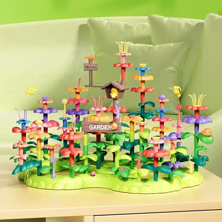 KTX-133011 Creative DIY Flower Garden Building Blocks Toy for Kids - Educational Construction Set