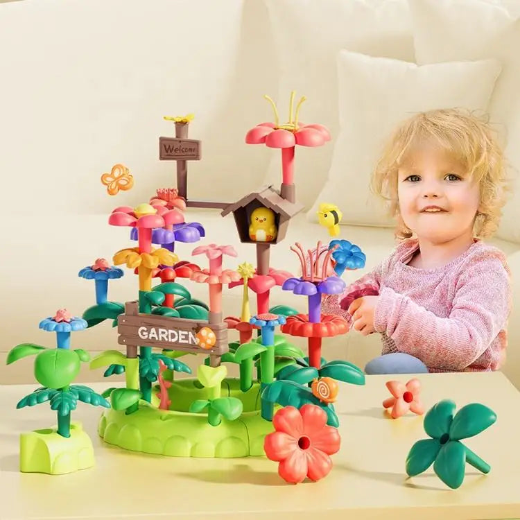 KTX-133011 Creative DIY Flower Garden Building Blocks Toy for Kids - Educational Construction Set