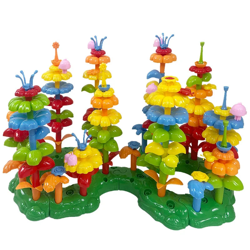 KTX-133011 Creative DIY Flower Garden Building Blocks Toy for Kids - Educational Construction Set