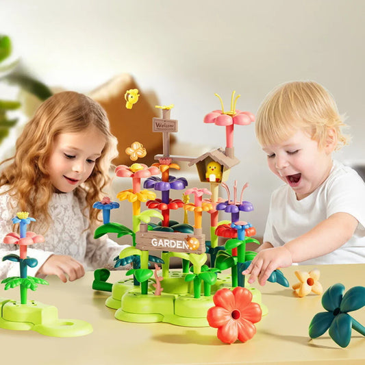 KTX-133011 Creative DIY Flower Garden Building Blocks Toy for Kids - Educational Construction Set