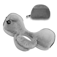 HKM-133139 Inflatable U-Shaped Neck Pillow with Removable Cover and Storage Bag