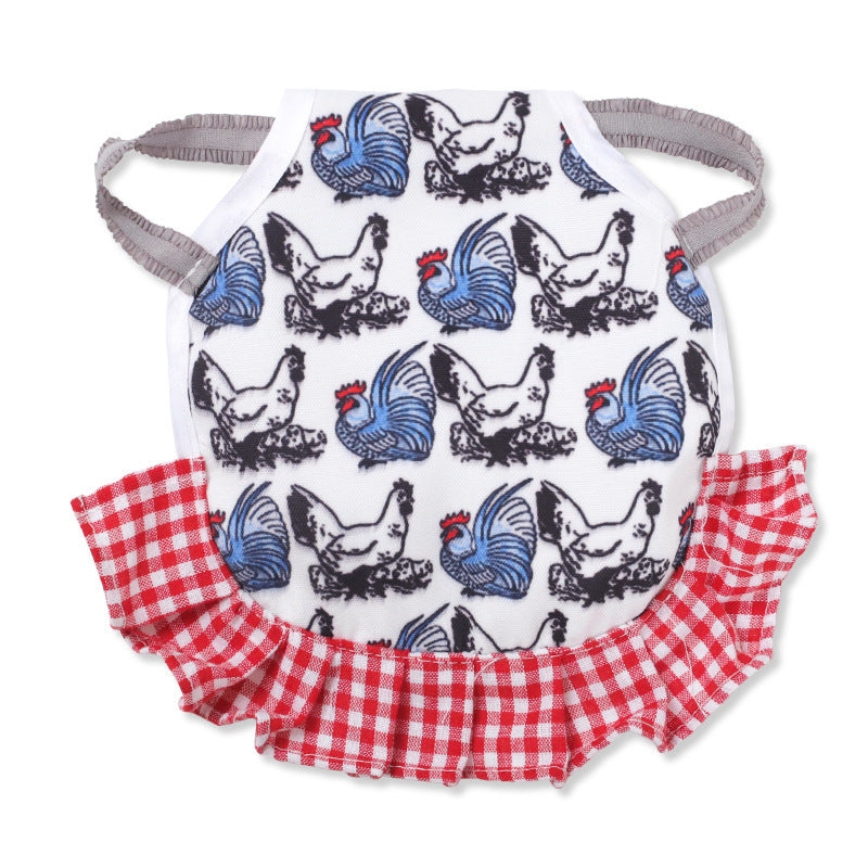 HKM-133331 Feather Protection Apron Double-Sided Chicken Saddle with Bow Options