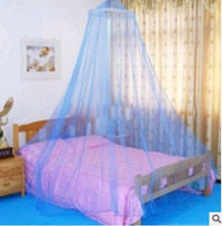 HKM-133331 Large Hanging Princess Mosquito Net - Dome Shape, Available in Green, Pink, White, and Blue, Fits 1.5-1.8m Beds