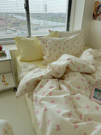 HKM-133331 Small Flower Cotton Bed Sheet Set – Four-Piece Bedding Collection for Various Bed Sizes