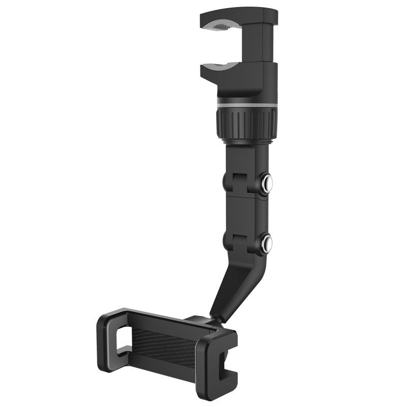 HKM-133395 Universal Car Rearview Mirror Phone Clip Holder - Multi-Scenario Use, Cyan & Black
