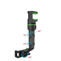 HKM-133395 Universal Car Rearview Mirror Phone Clip Holder - Multi-Scenario Use, Cyan & Black