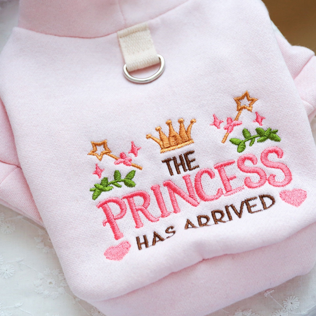 HKM-133587 Little Princess Hooded Sweater for Dogs and Cats - Soft Polyester Fabric, Various Sizes Available
