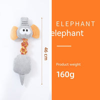 HKM-133651 Animal Shaped Large Dog Toy - Crocodile, Elephant, Giraffe, Dinosaur, Calf, Little Fox, Polyester Material